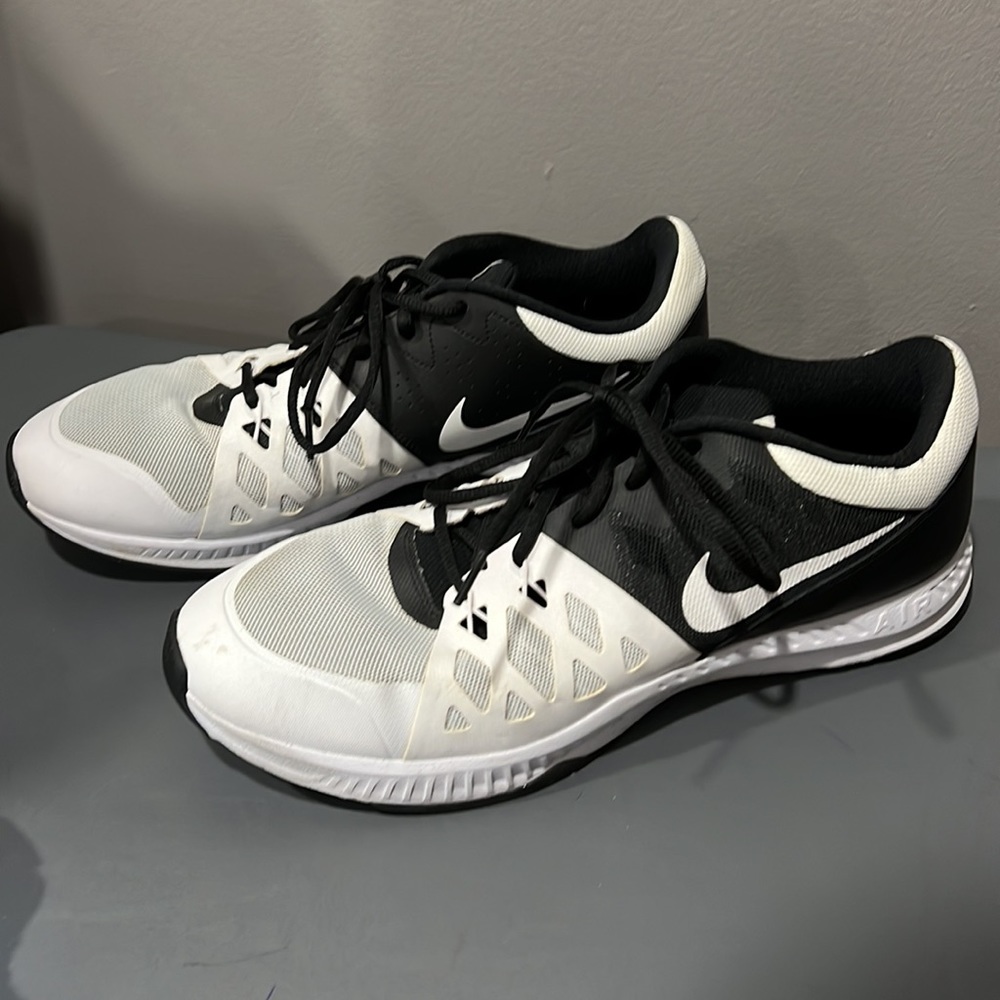 Men’s white and black Nikes size 12 - Picture 2 of 4